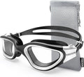 Adult Swimming Goggles - UV Protection, Anti-Glare, Anti-Fog, Anti-Leak, Silicone Strap Clear/Polarized Lenses