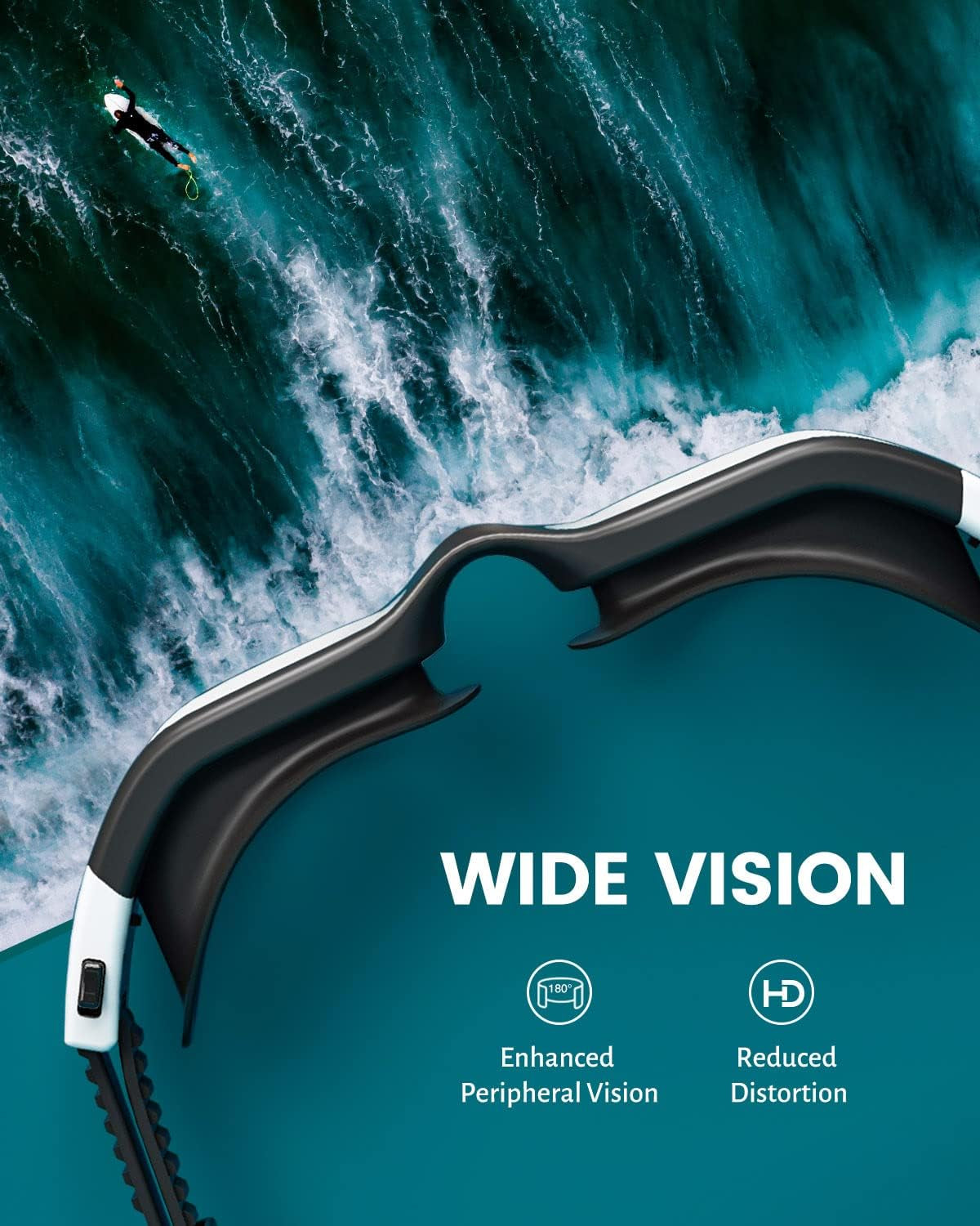 Adult Swimming Goggles - UV Protection, Anti-Glare, Anti-Fog, Anti-Leak, Silicone Strap Clear/Polarized Lenses